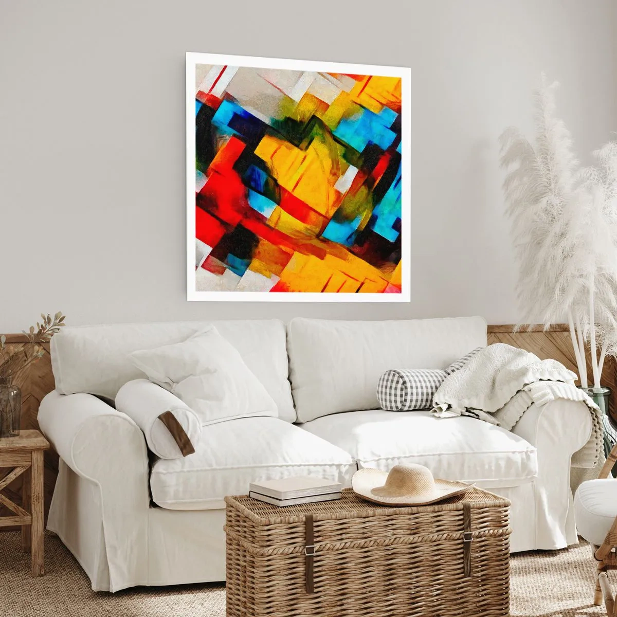 Pôster - Camadas multicoloridas - 60x60 cm