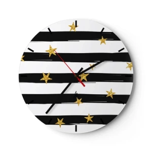 Relógio de parede - Relógio em vidro - Todos nós nascemos sob uma estrela da sorte - 40x40 cm