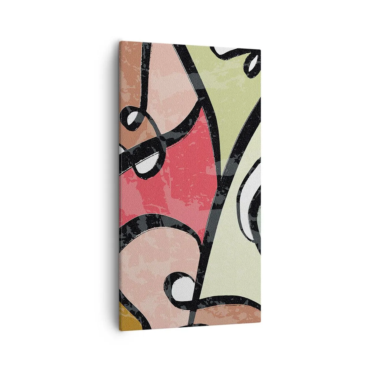 Quadro em tela - Piruetas entre cores - 55x100 cm