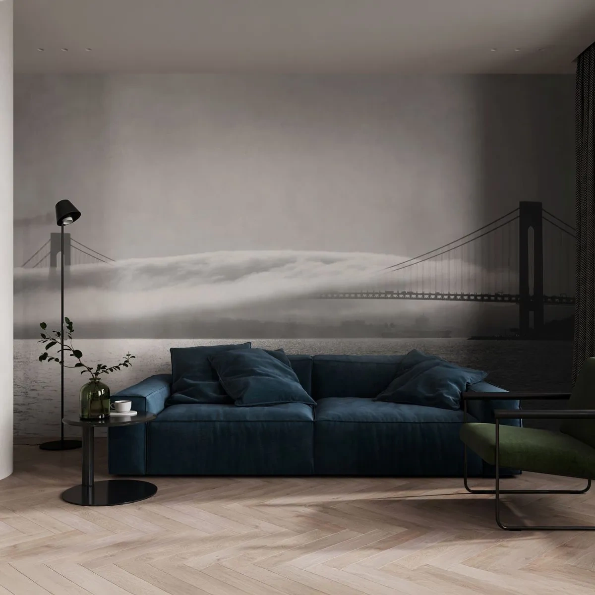 Papel de Parede Standard Eco - Navegando pelo Golden Gate - Paisagem, Ponte, São Francisco - 400x280 cm