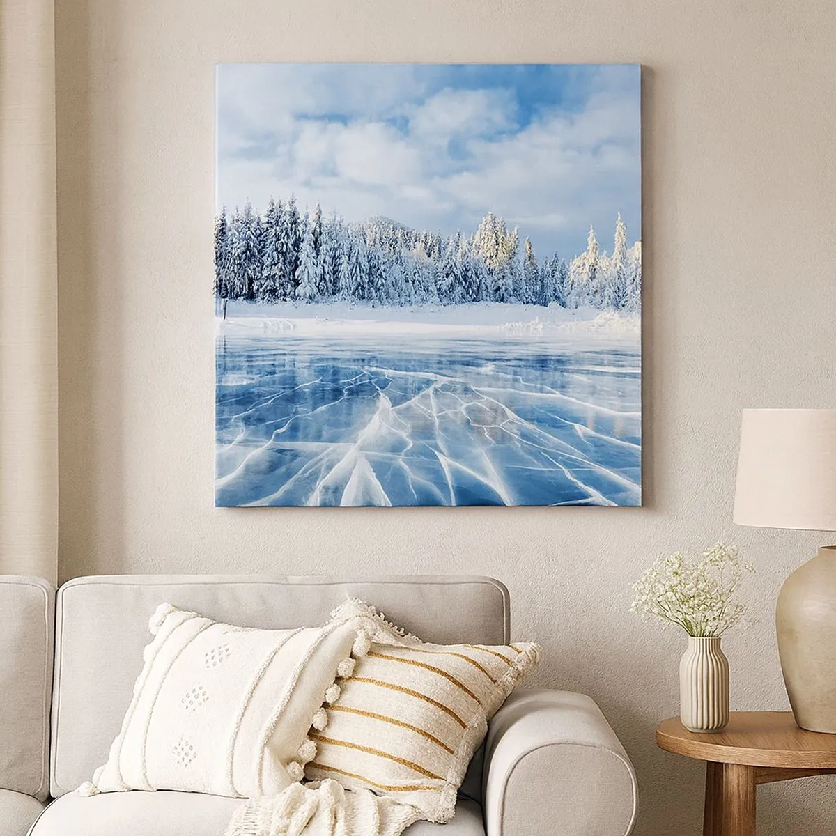 Quadro em tela - Vista deslumbrante e cristalina - 30x30 cm