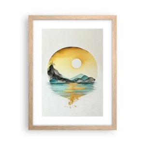 Pôster com moldura de carvalho claro - No círculo da beleza - 30x40 cm