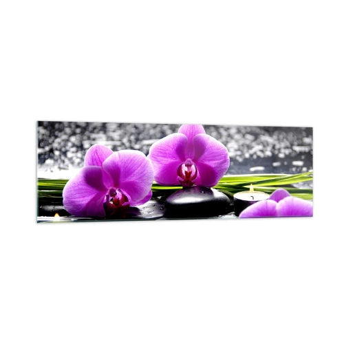 Quadro em vidro - Afogar-se na paz e sossego - 160x50 cm