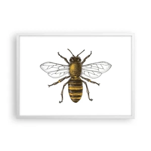 Pôster em moldura branca - Linda e boa - 70x50 cm