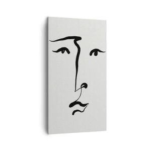 Quadro em tela - Retrato com uma linha - 45x80 cm