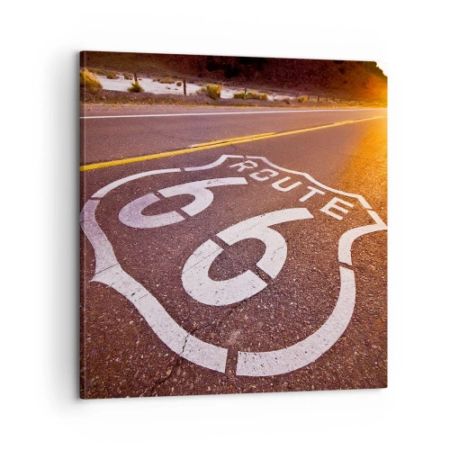 Quadro em tela - A famosa estrada 66 - 60x60 cm