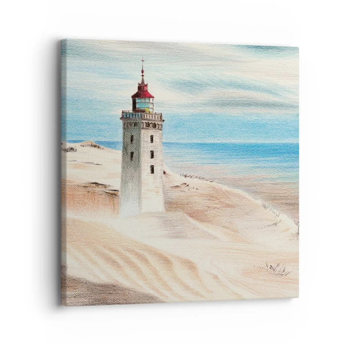 Quadro em tela - Sempre a olhar para o mar - 30x30 cm