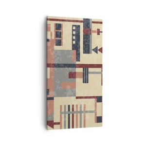 Quadro em tela - Combinação de verticais e horizontais - 55x100 cm