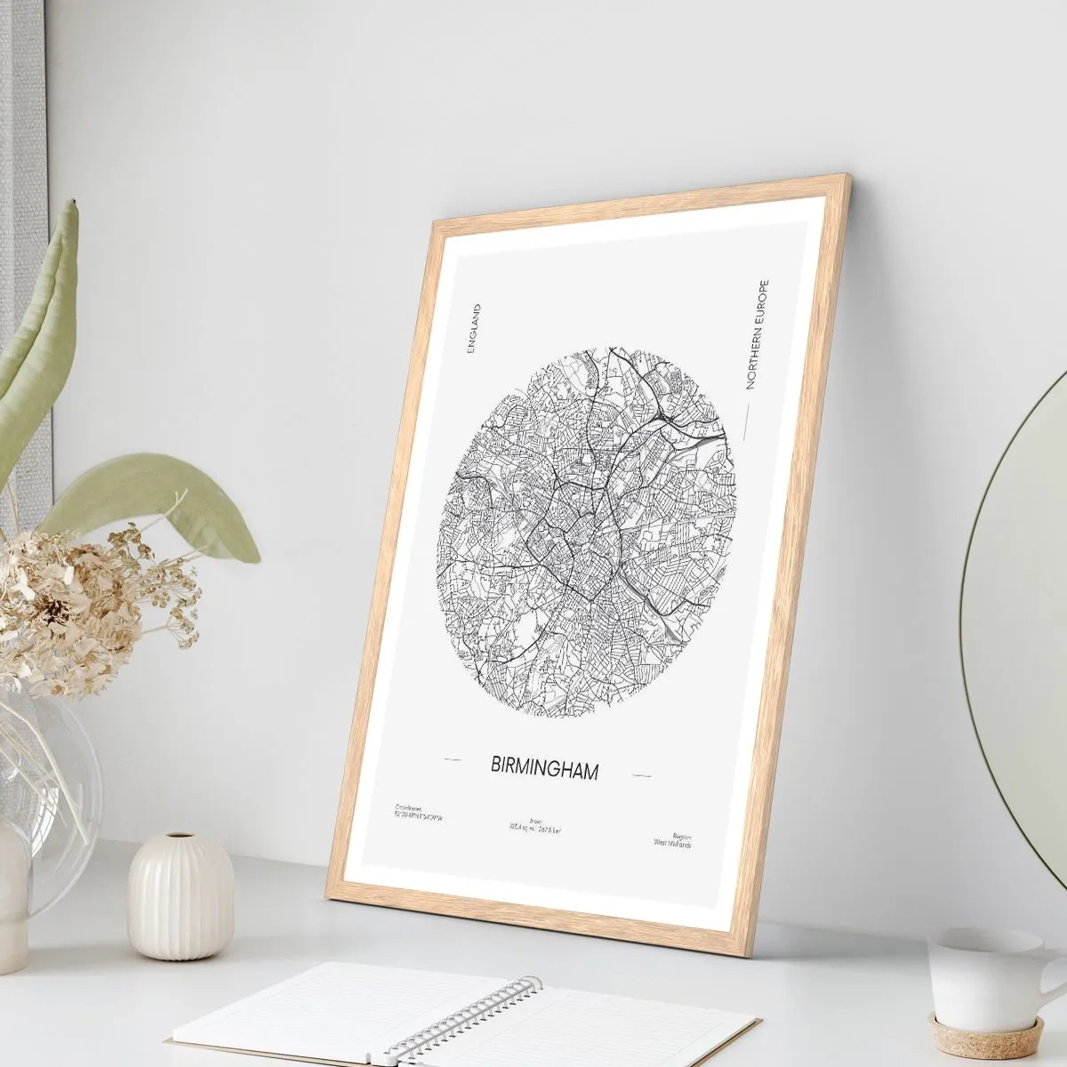 Pôster com moldura de carvalho claro - Anatomia de Birmingham - 61x91 cm