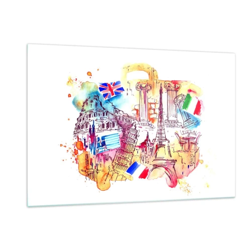 Quadro em vidro - Tournée europeia - 120x80 cm