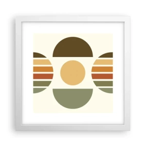 Pôster em moldura branca - Em tons terrosos - 30x30 cm