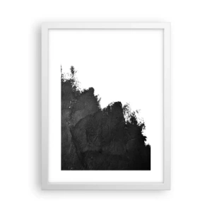 Pôster em moldura branca - Elementos: terra - 30x40 cm