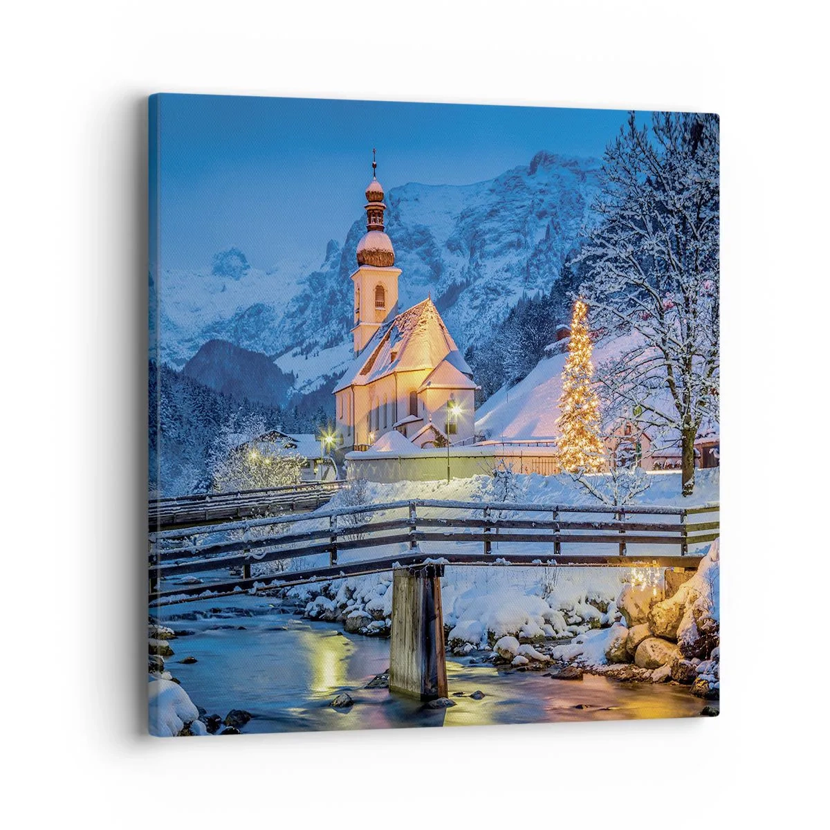 Quadro em tela - O Espírito do Natal - 40x40 cm