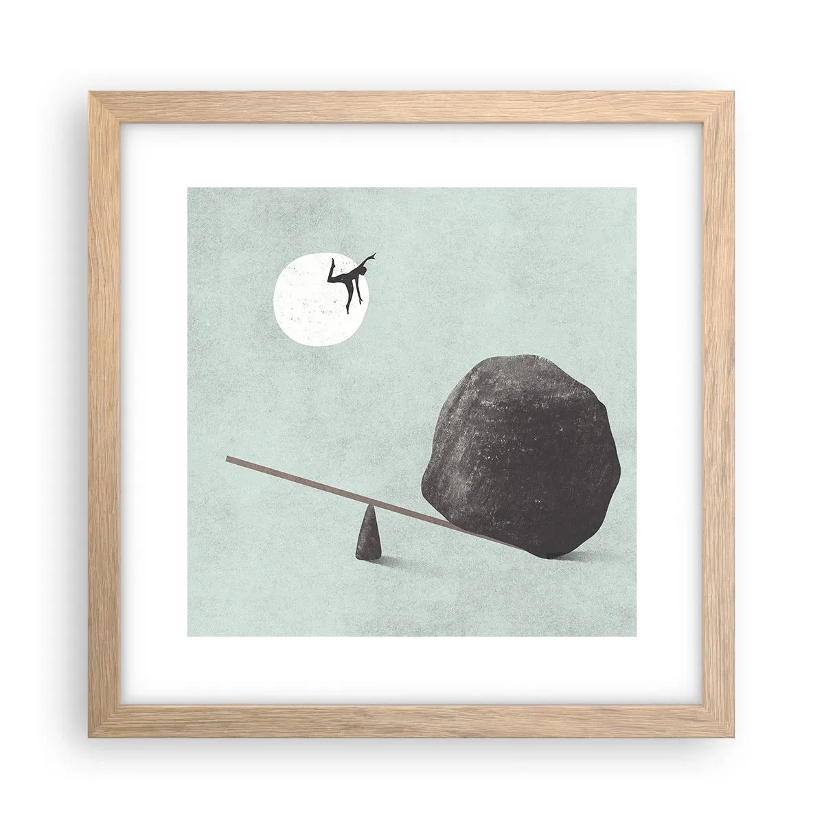 Pôster com moldura de carvalho claro - Um sonho tornado realidade - 30x30 cm