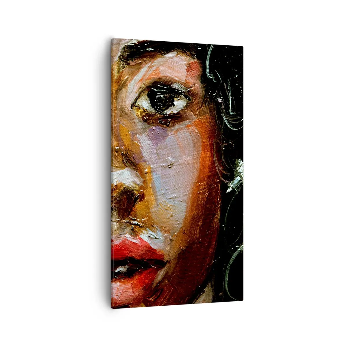 Quadro em tela - Preto e brilho - 55x100 cm