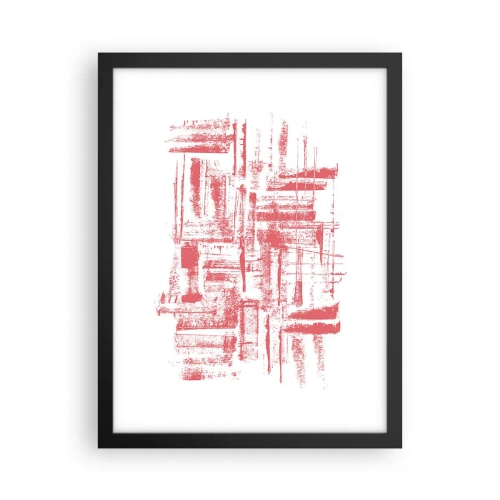 Pôster com moldura preta - Cidade Vermelha - 30x40 cm