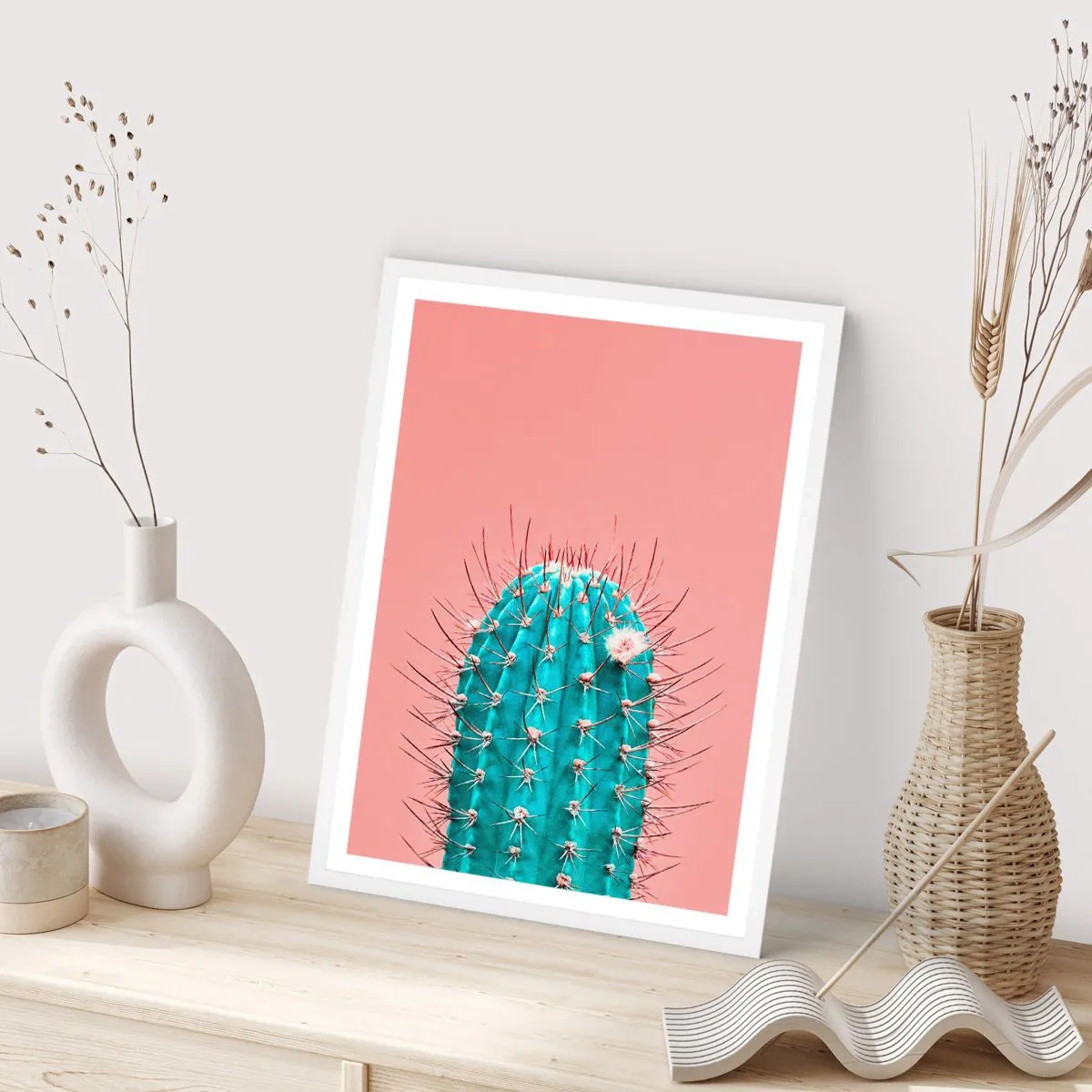 Pôster em moldura branca - Apenas olhe - 40x50 cm