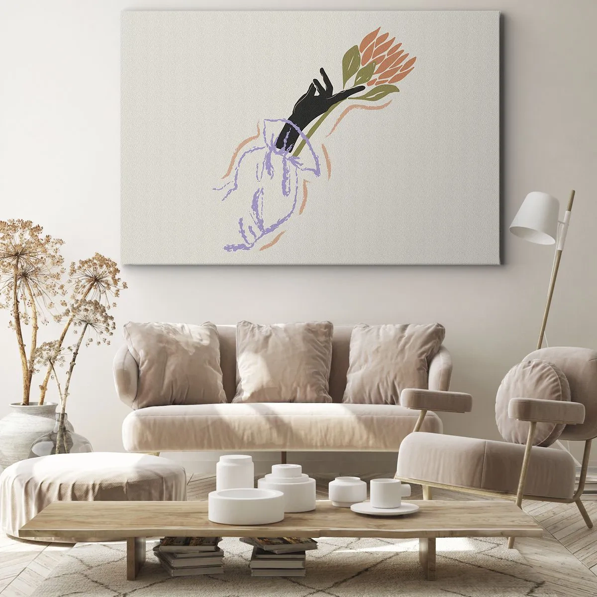 Quadro em tela - Toque fraterno - 100x70 cm
