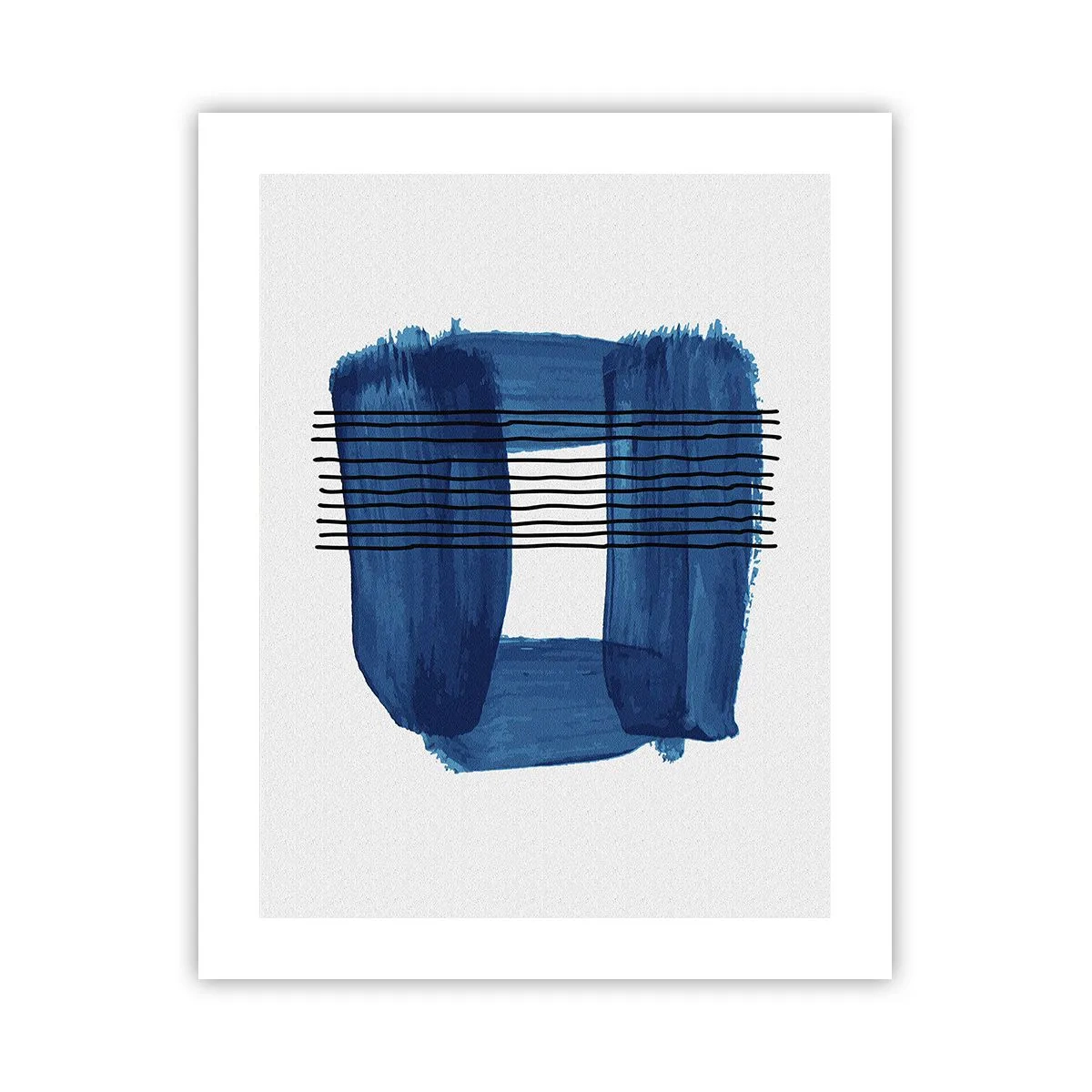 Pôster - Composição azul-negra - 40x50 cm