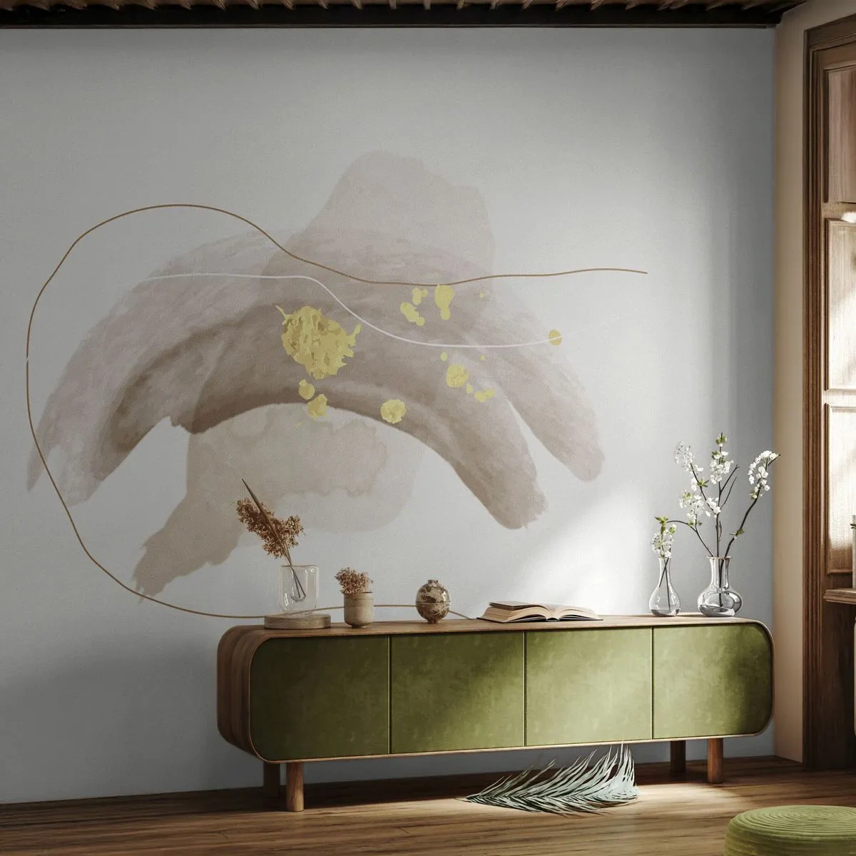 Papel de Parede Autocolante Deluxe Sticker - Encontrado no espaço - Abstração, Pedaço, Padrão Moderno - 450x315 cm