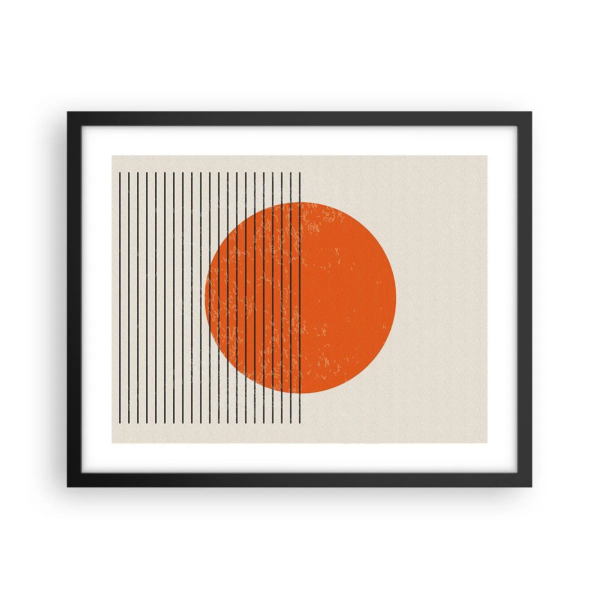 Pôster com moldura preta - Sempre sol - 50x40 cm