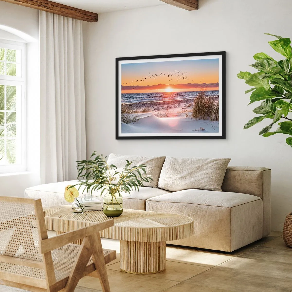 Pôster com moldura preta - Paisagem horizontal - 50x40 cm