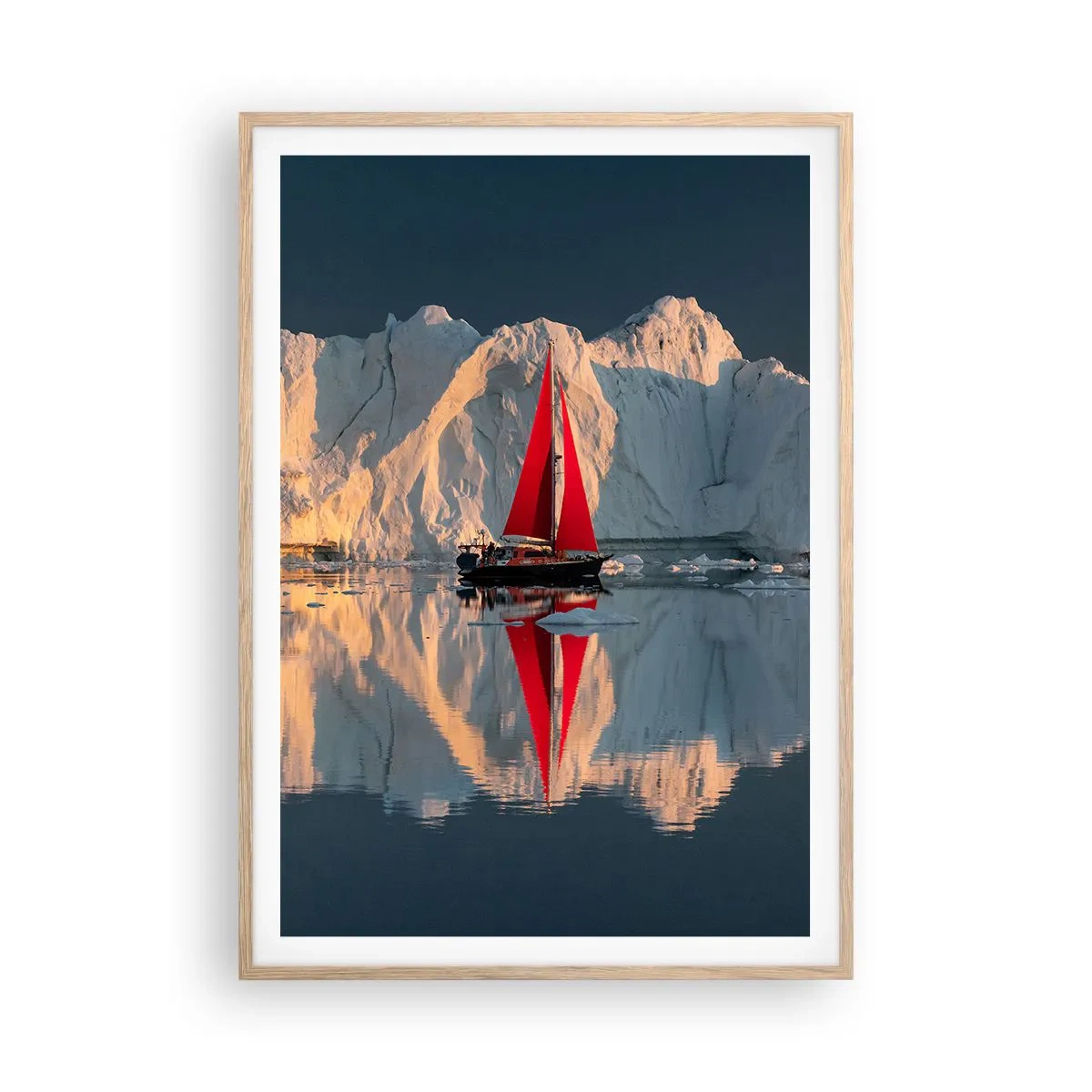 Pôster com moldura de carvalho claro - No fim do mundo - 70x100 cm