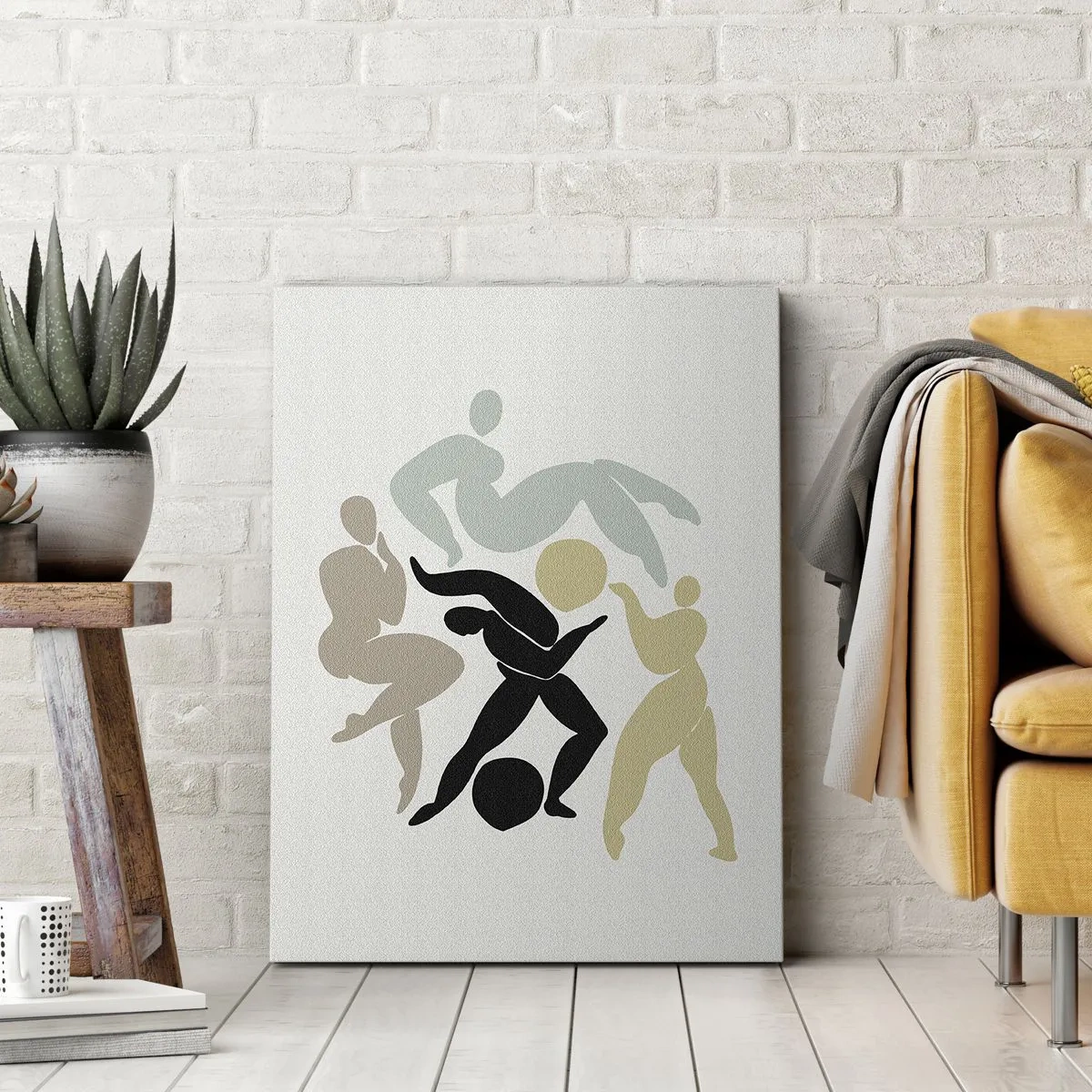 Quadro em tela - Exercício para saúde e beleza - 55x100 cm