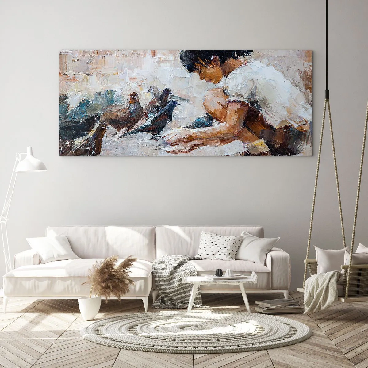 Quadro em vidro - Pequenos e queridos - 90x30 cm