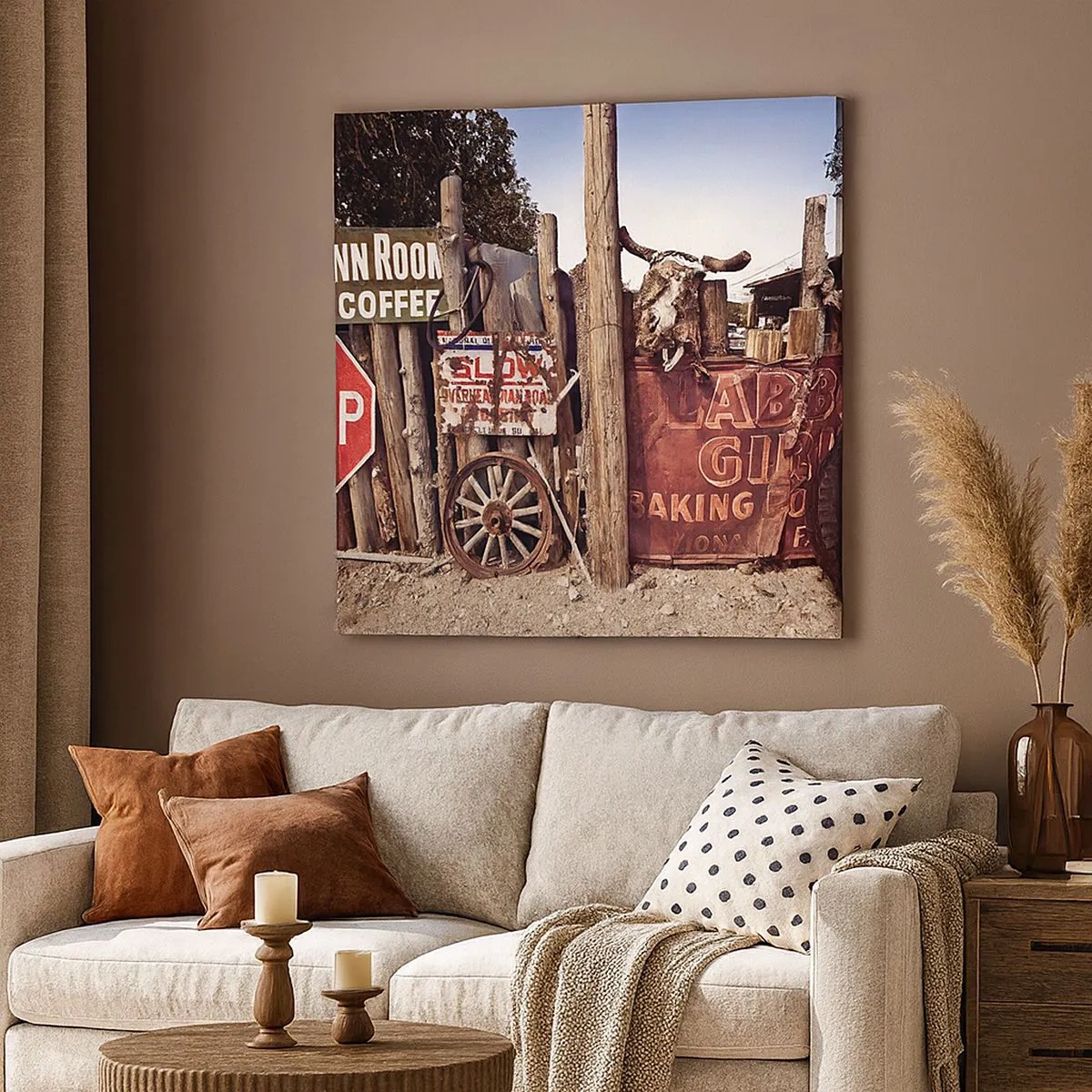 Quadro em tela - E o tempo parou - 30x30 cm