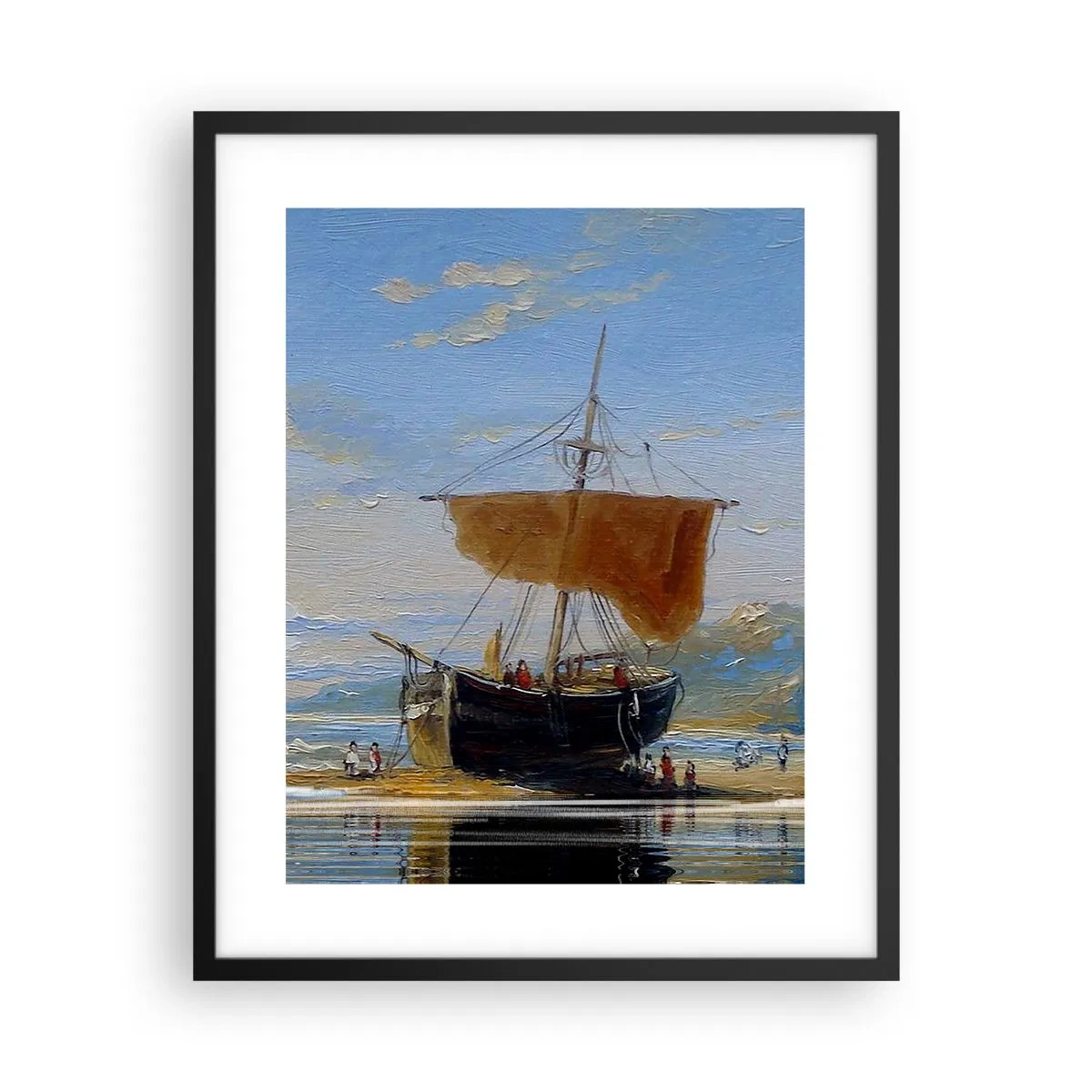 Pôster com moldura preta - Água, terra, ar - 40x50 cm