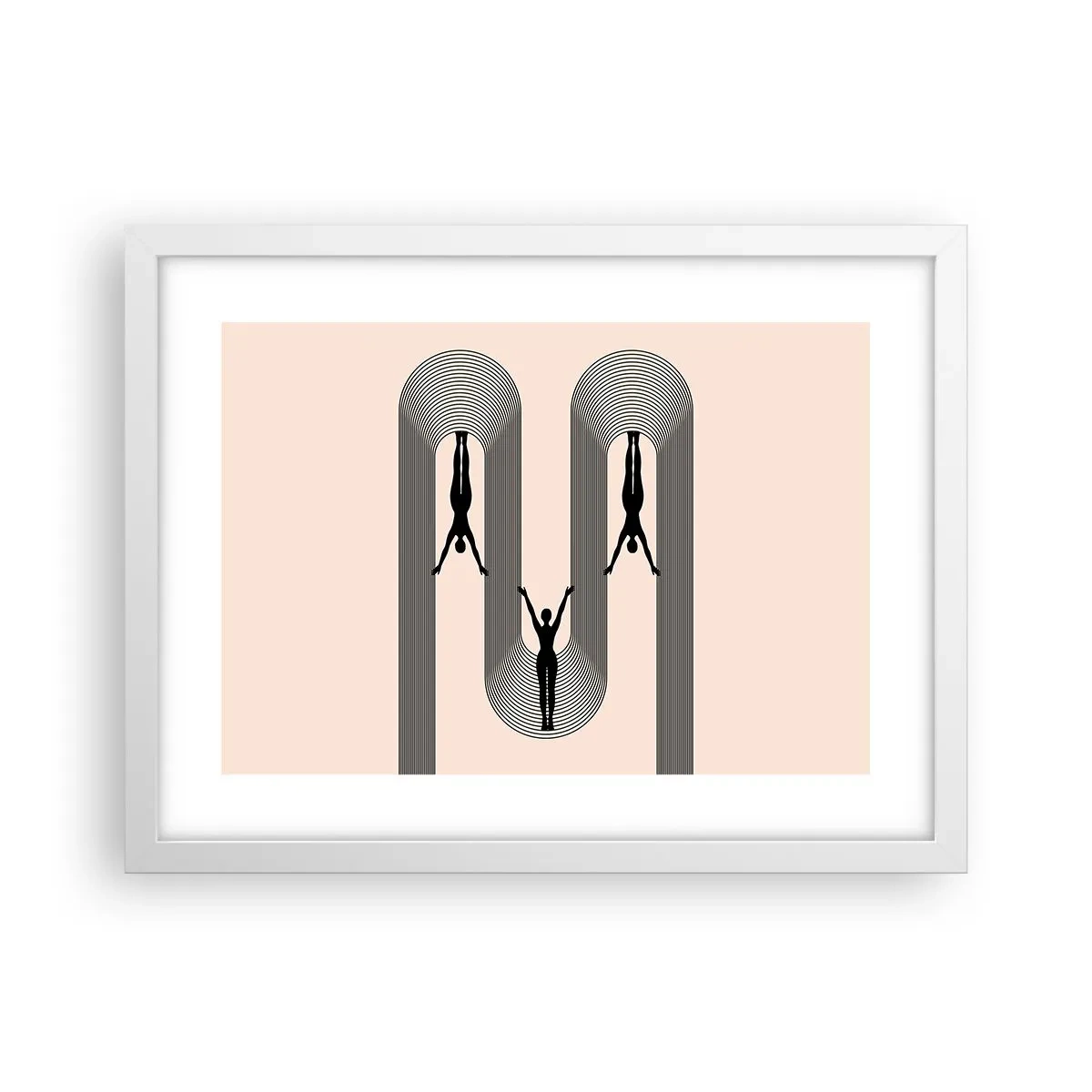 Pôster em moldura branca - De cabeça para baixo - 40x30 cm