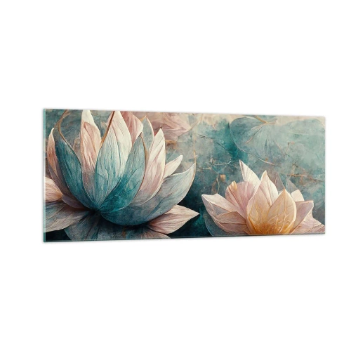 Quadro em vidro - Estrelas do lago - 100x40 cm