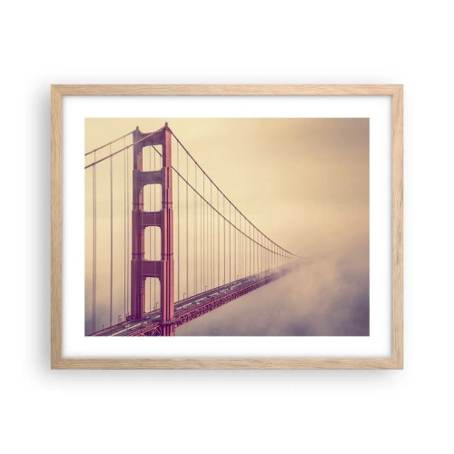 Pôster com moldura de carvalho claro - Entre o céu e a terra - 50x40 cm