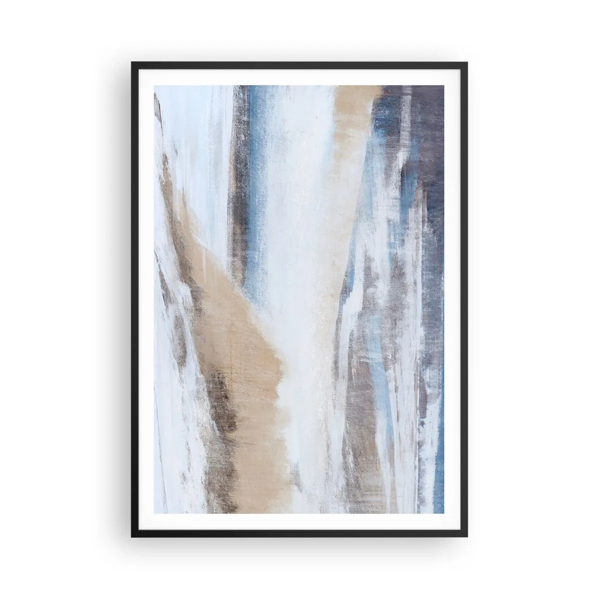 Pôster com moldura preta - Composição de inverno - 70x100 cm