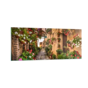 Quadro em vidro - Beco italiano - 100x40 cm