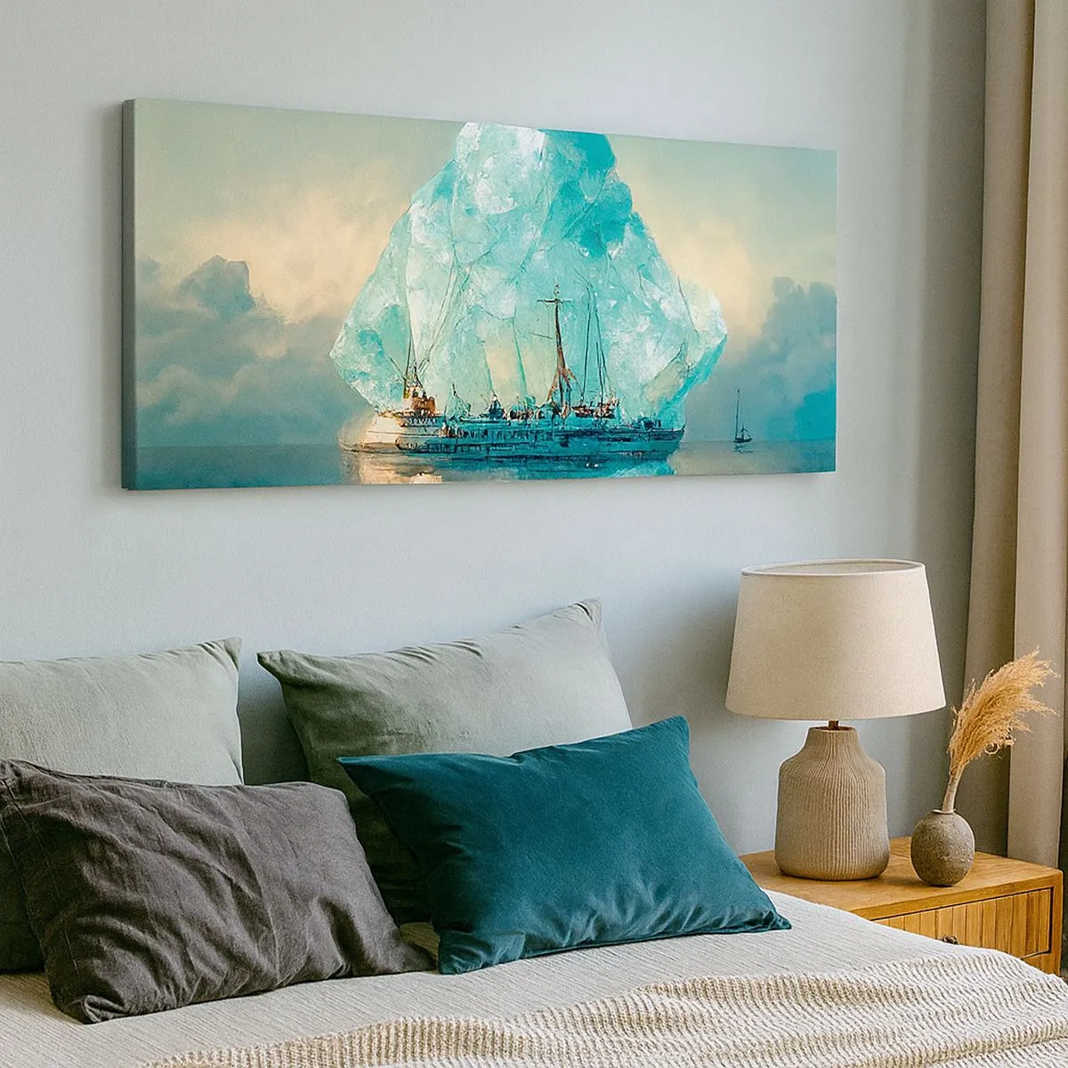 Quadro em tela - Diamante Ártico - 100x40 cm