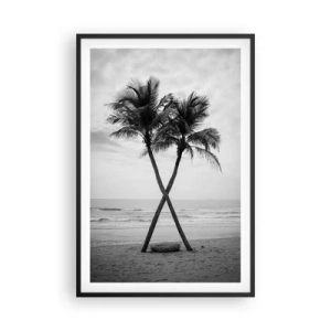 Pôster com moldura preta - Sentiu a presença - 61x91 cm