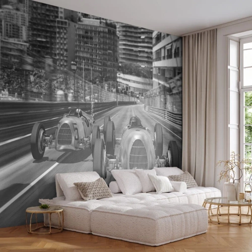Papel de Parede Premium Canvas - Era uma vez em Monte Carlo - Automotivo, Corrida, Vintage - 400x280 cm
