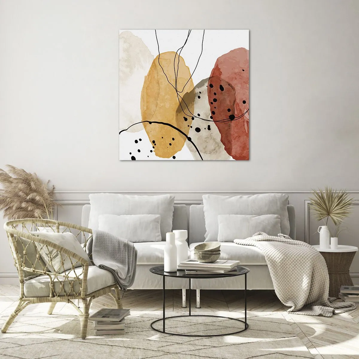 Quadro em vidro - Como o ar leve e transparente - 40x40 cm