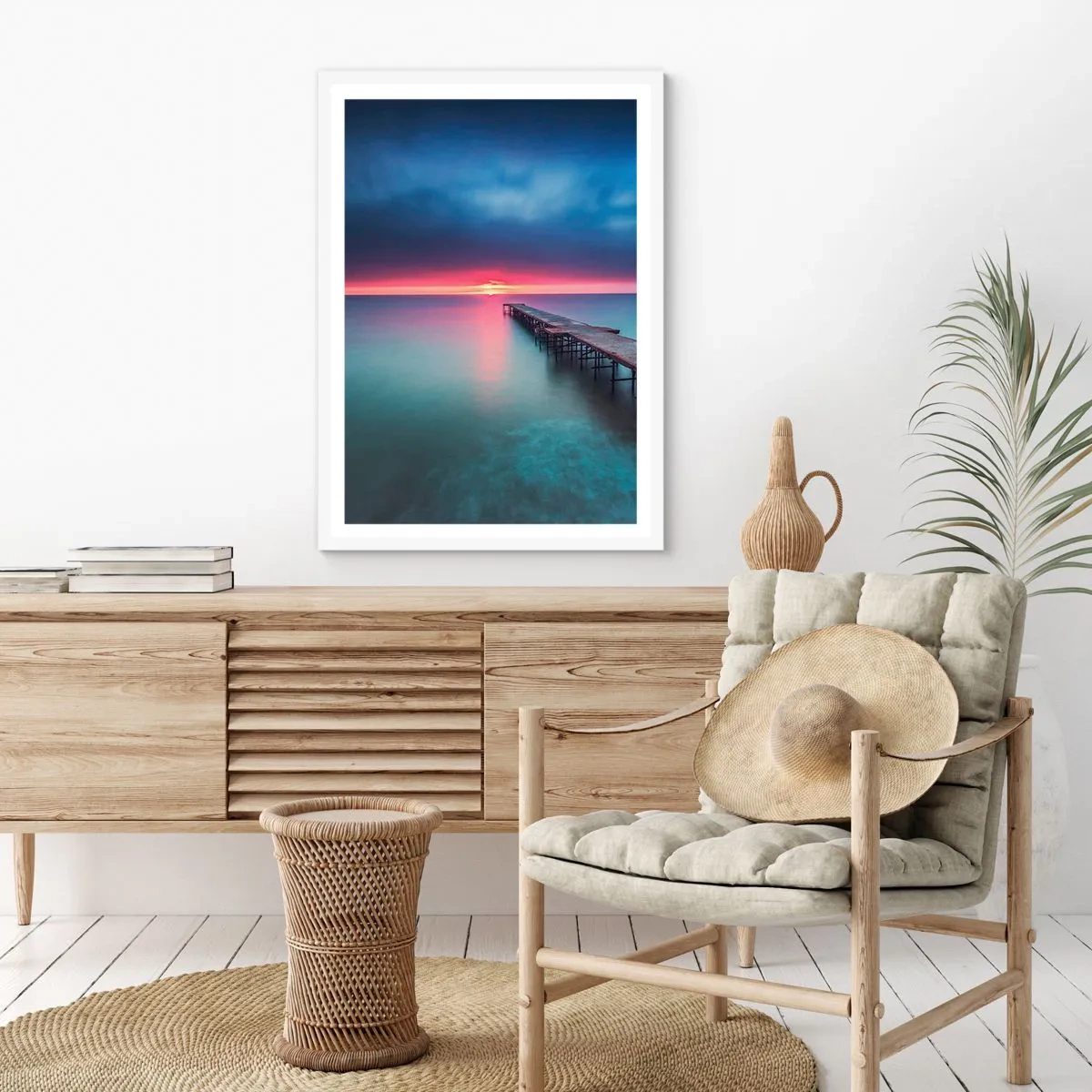 Pôster em moldura branca - Entre o céu e a terra - 70x100 cm