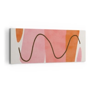 Quadro em tela - Movimento suave de formas - 100x40 cm