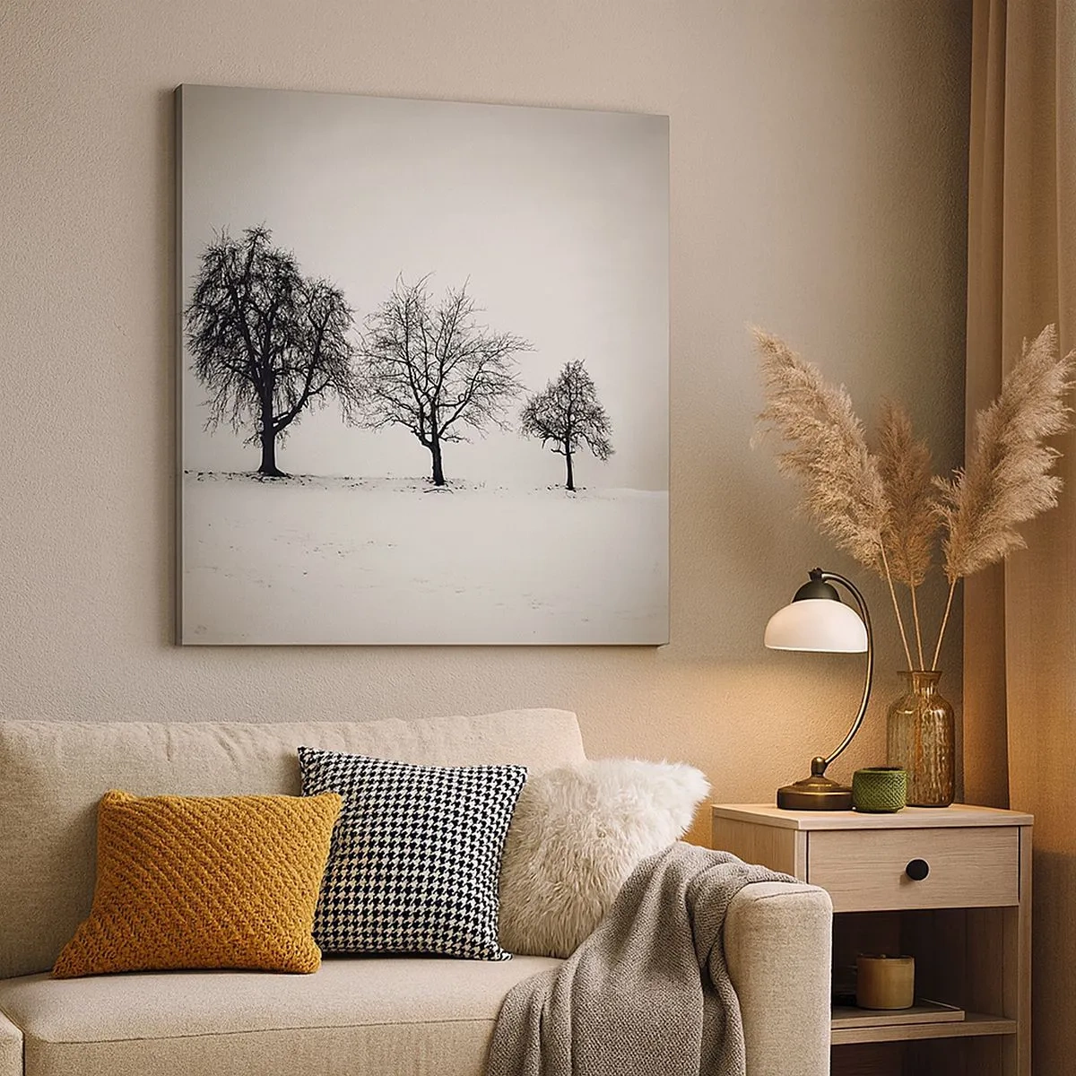 Quadro em tela - Com que sonham elas? - 30x30 cm