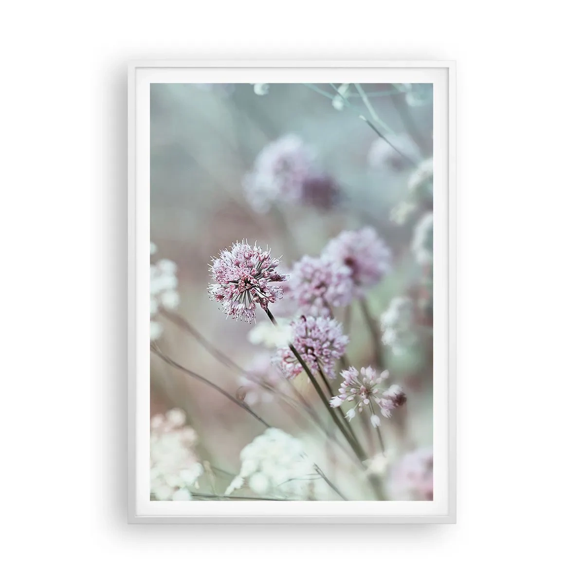 Pôster em moldura branca - Doce delicadeza das ervas - 70x100 cm