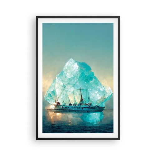 Pôster com moldura preta - Diamante Ártico - 61x91 cm