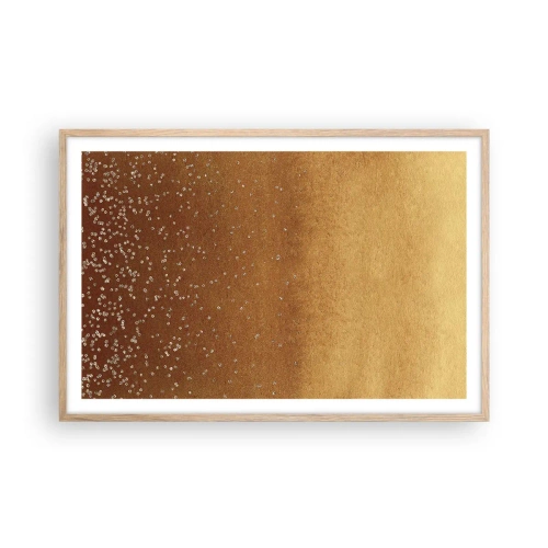 Pôster com moldura de carvalho claro - O nascimento da luz - 91x61 cm
