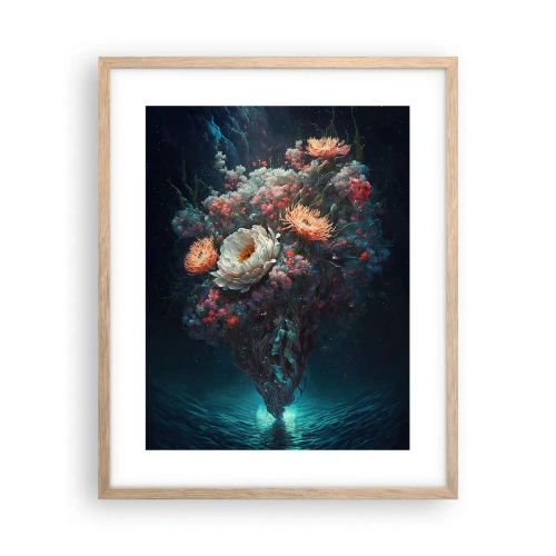 Pôster com moldura de carvalho claro - Um estranho jardim - 40x50 cm