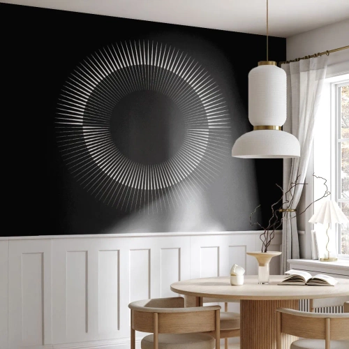 Papel de Parede Autocolante Deluxe Sticker - Sol preto - Escuro, Sol, Roda - 200x140 cm