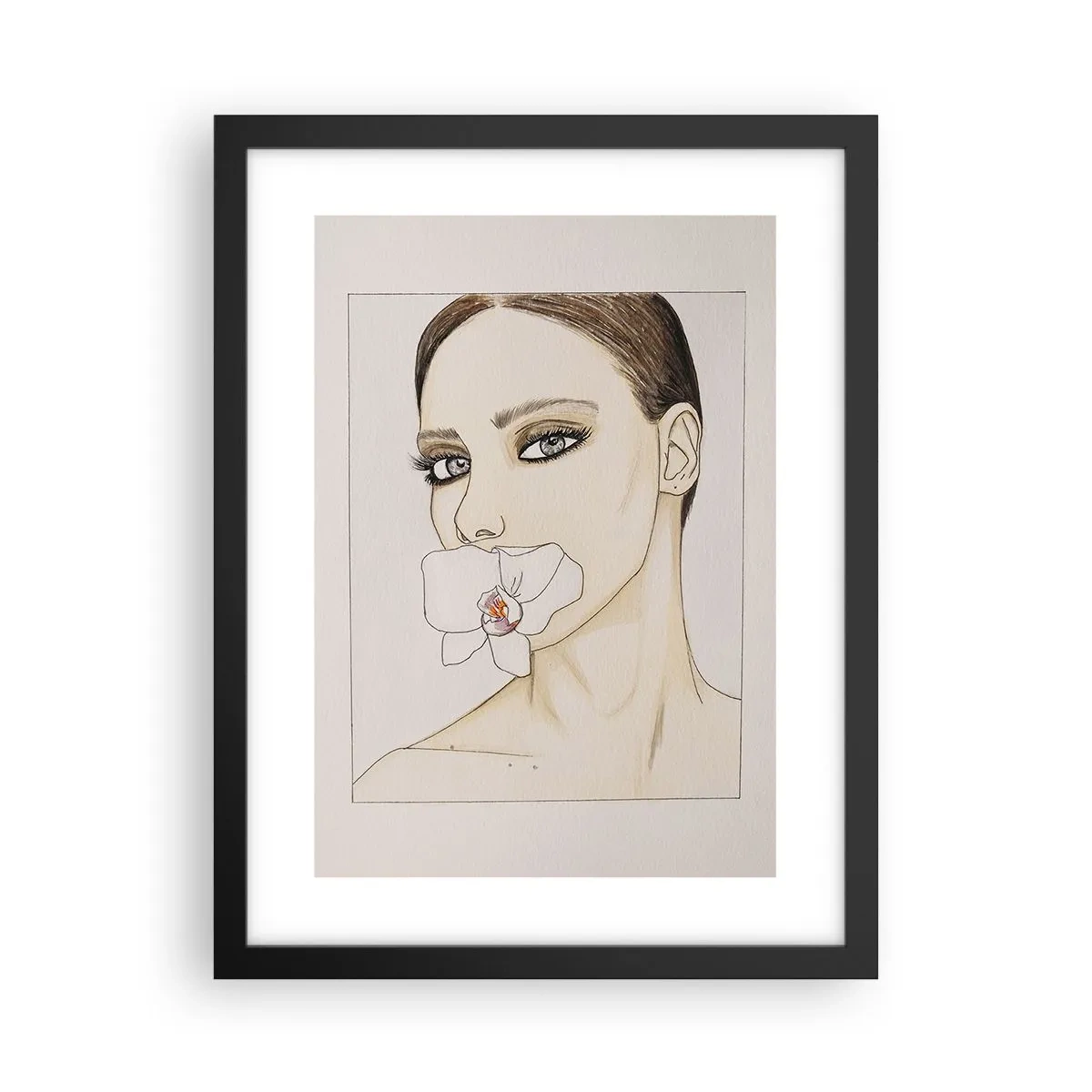 Pôster com moldura preta - Símbolo de elegância e beleza - 30x40 cm