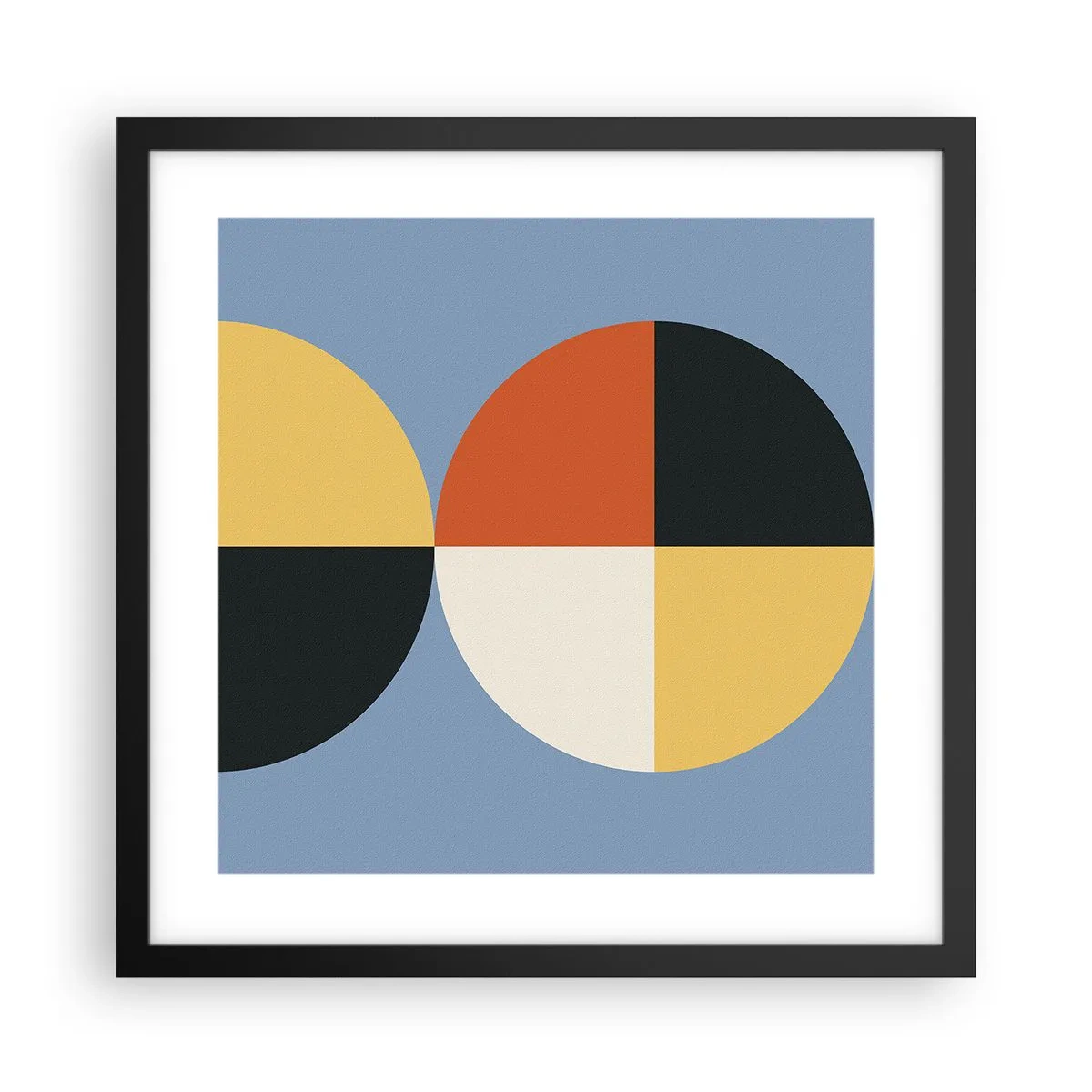 Pôster com moldura preta - Verja e conte - 40x40 cm